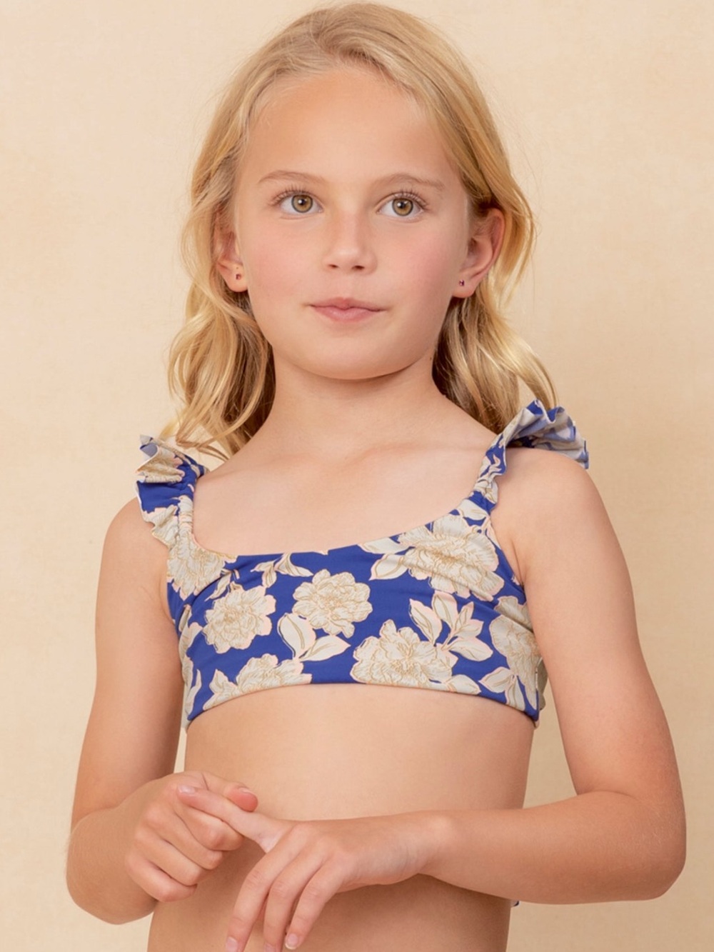 MAAJI Girls' Blue Bouquet Mango Bikini Top